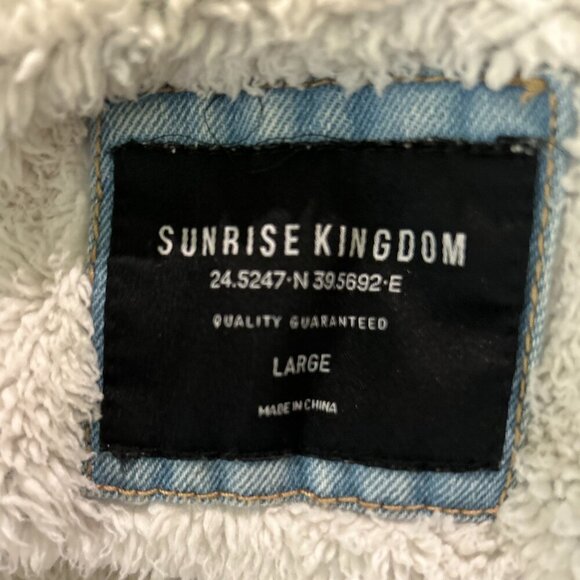 Sunrise Kingdom SZ L Denim jean jacket Sherpa Essential Western Timeless Ranch - Picture 8 of 10